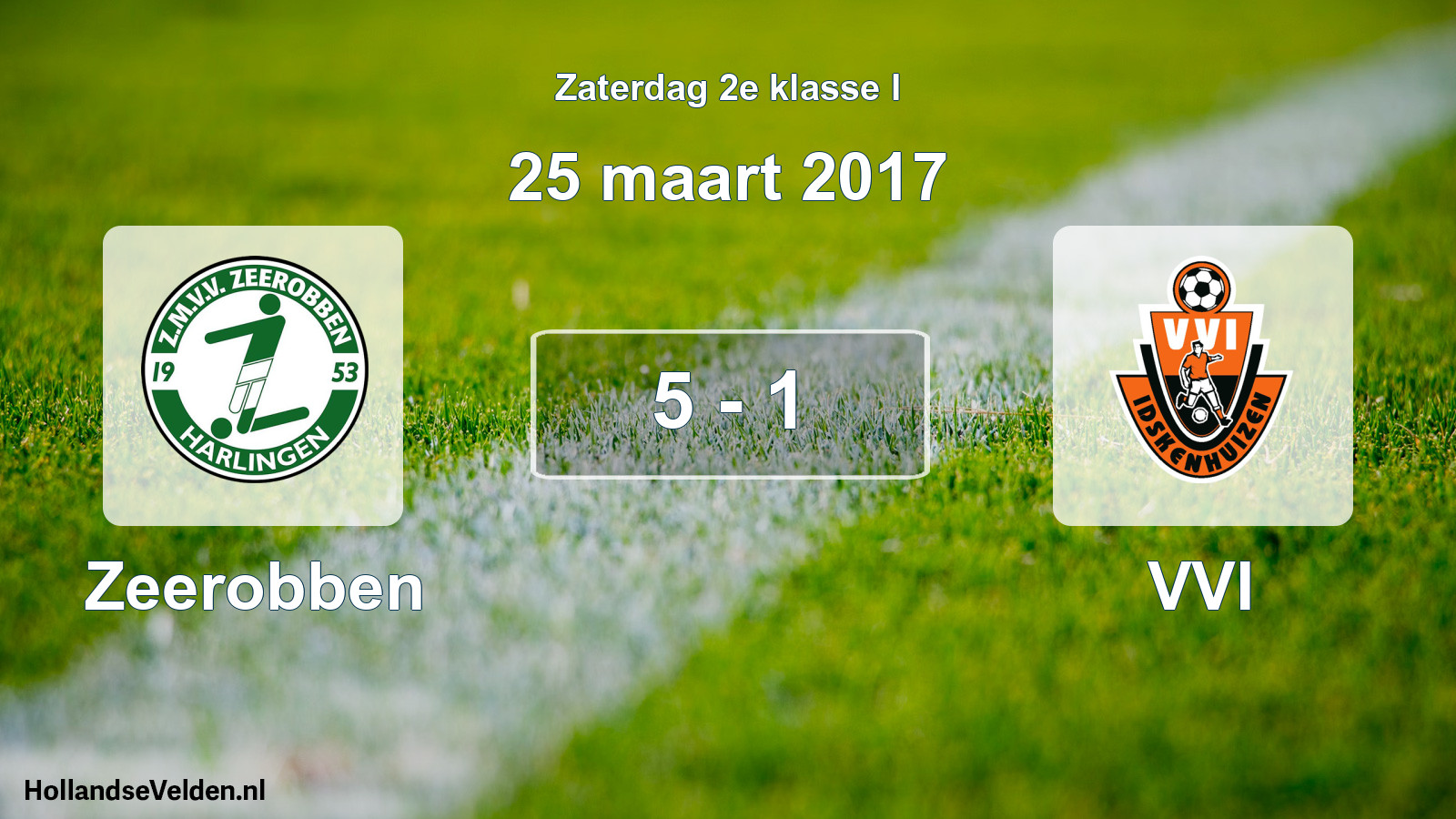 Total number of matches played: Zeerobben - VVI 5 - 1 (25 March 2017)