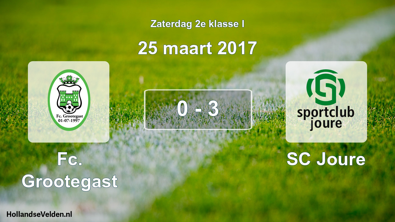 Total number of matches played: Fc. Grootegast - SC Joure 0 - 3 (25 March 2017)