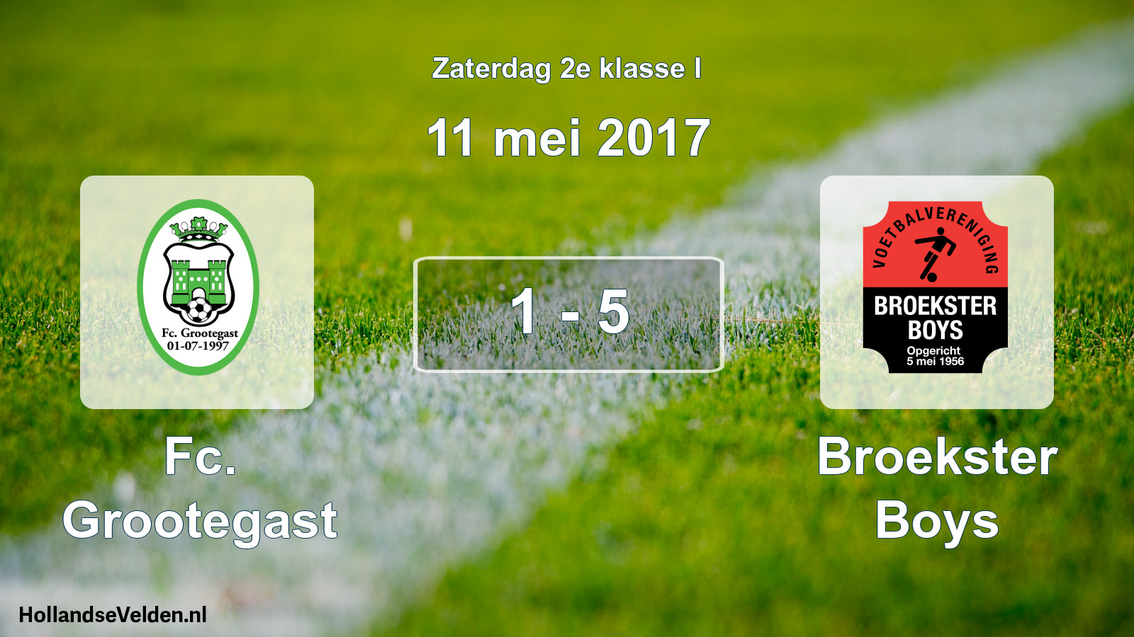 Total number of matches played: Fc. Grootegast - Broekster Boys 1 - 5 (11 May 2017)