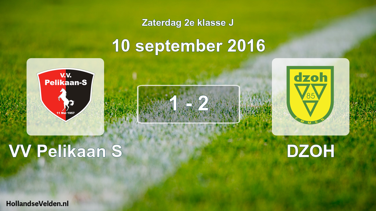 Total number of matches played: VV Pelikaan S - DZOH 1 - 2 (10 September 2016)