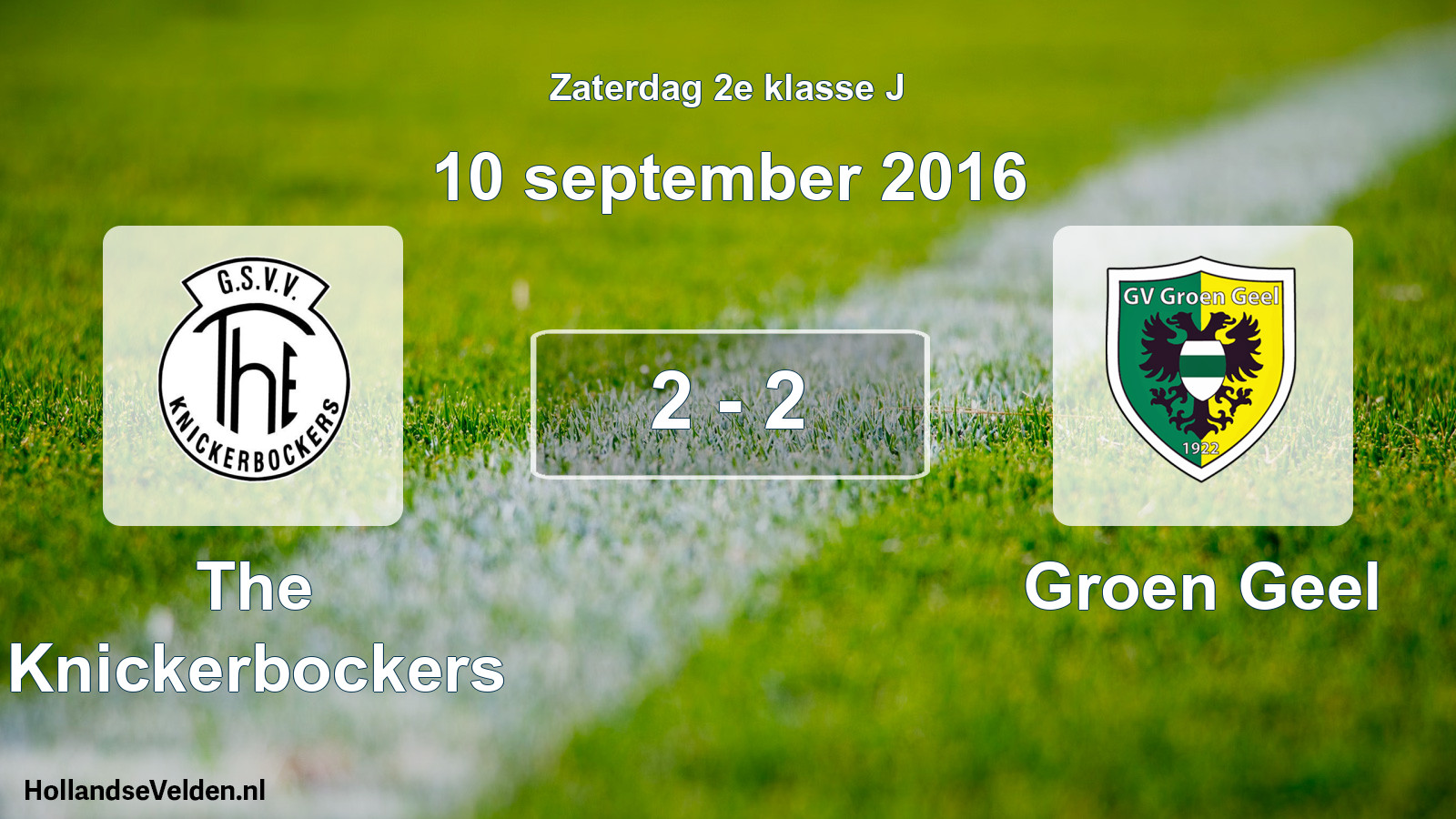 Total number of matches played: The Knickerbockers - Groen Geel 2 - 2 (10 September 2016)