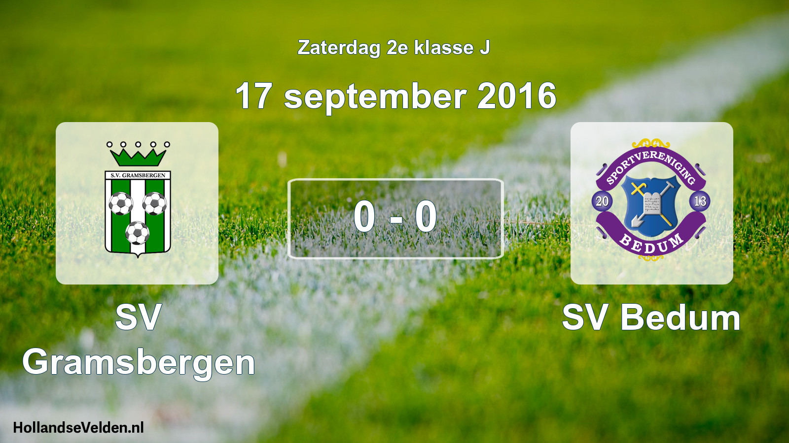 Total number of matches played: SV Gramsbergen - SV Bedum 0 - 0 (17 September 2016)