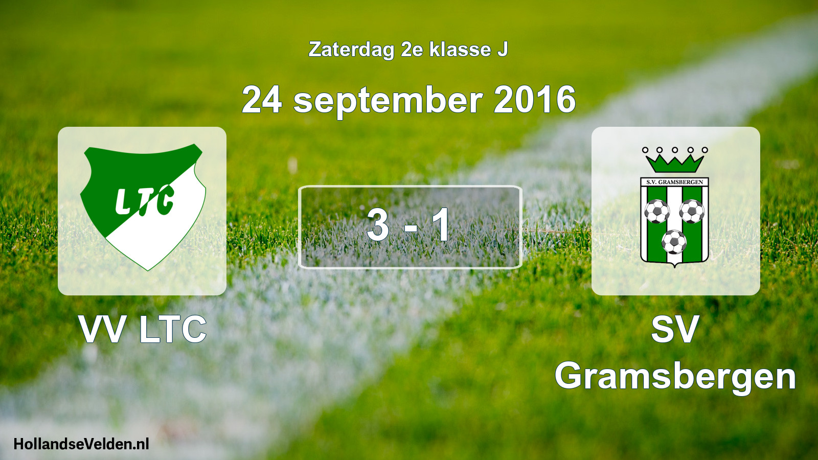 Total number of matches played: VV LTC - SV Gramsbergen 3 - 1 (24 September 2016)