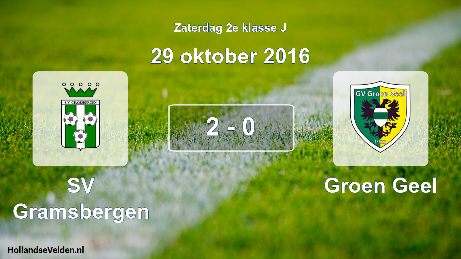 Total number of matches played: SV Gramsbergen - Groen Geel 2 - 0 (29 October 2016)