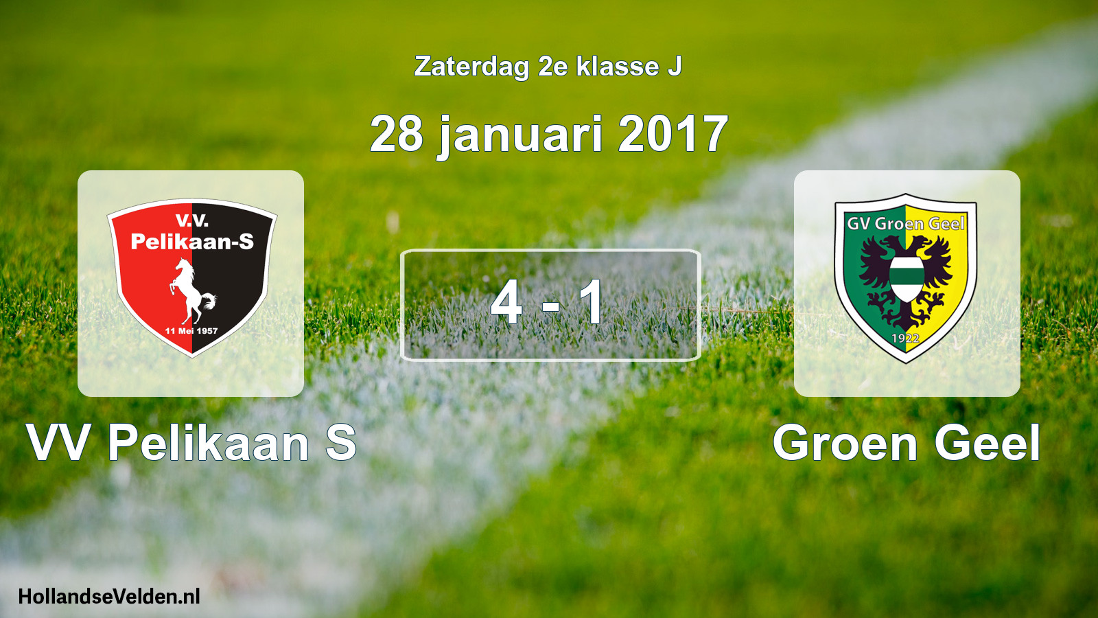 Total number of matches played: VV Pelikaan S - Groen Geel 4 - 1 (28 January 2017)
