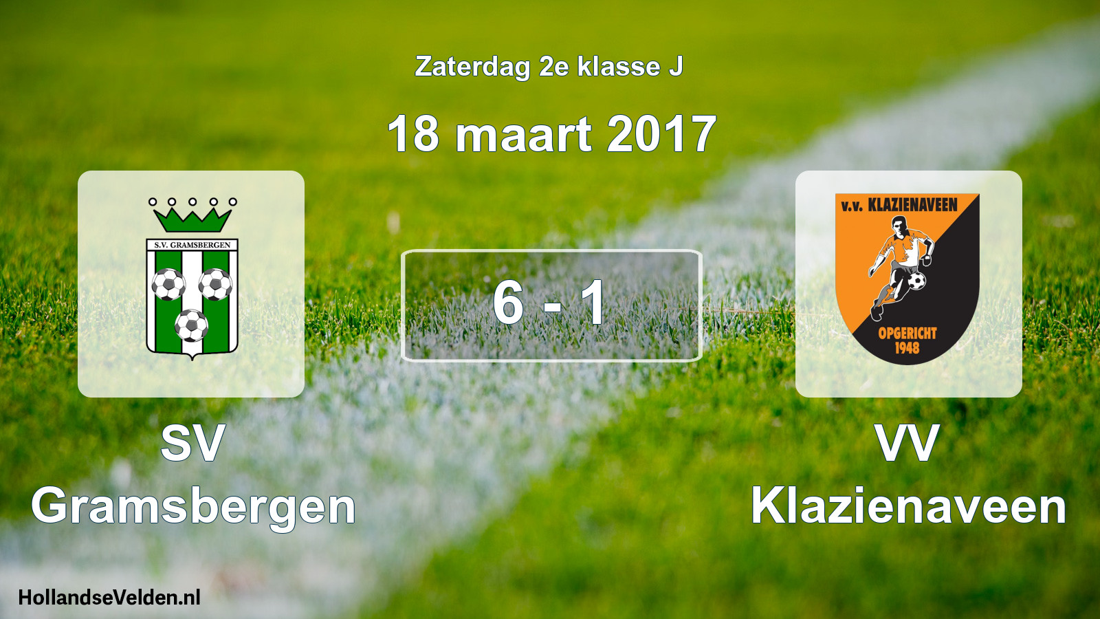 Total number of matches played: SV Gramsbergen - VV Klazienaveen 6 - 1 (18 March 2017)