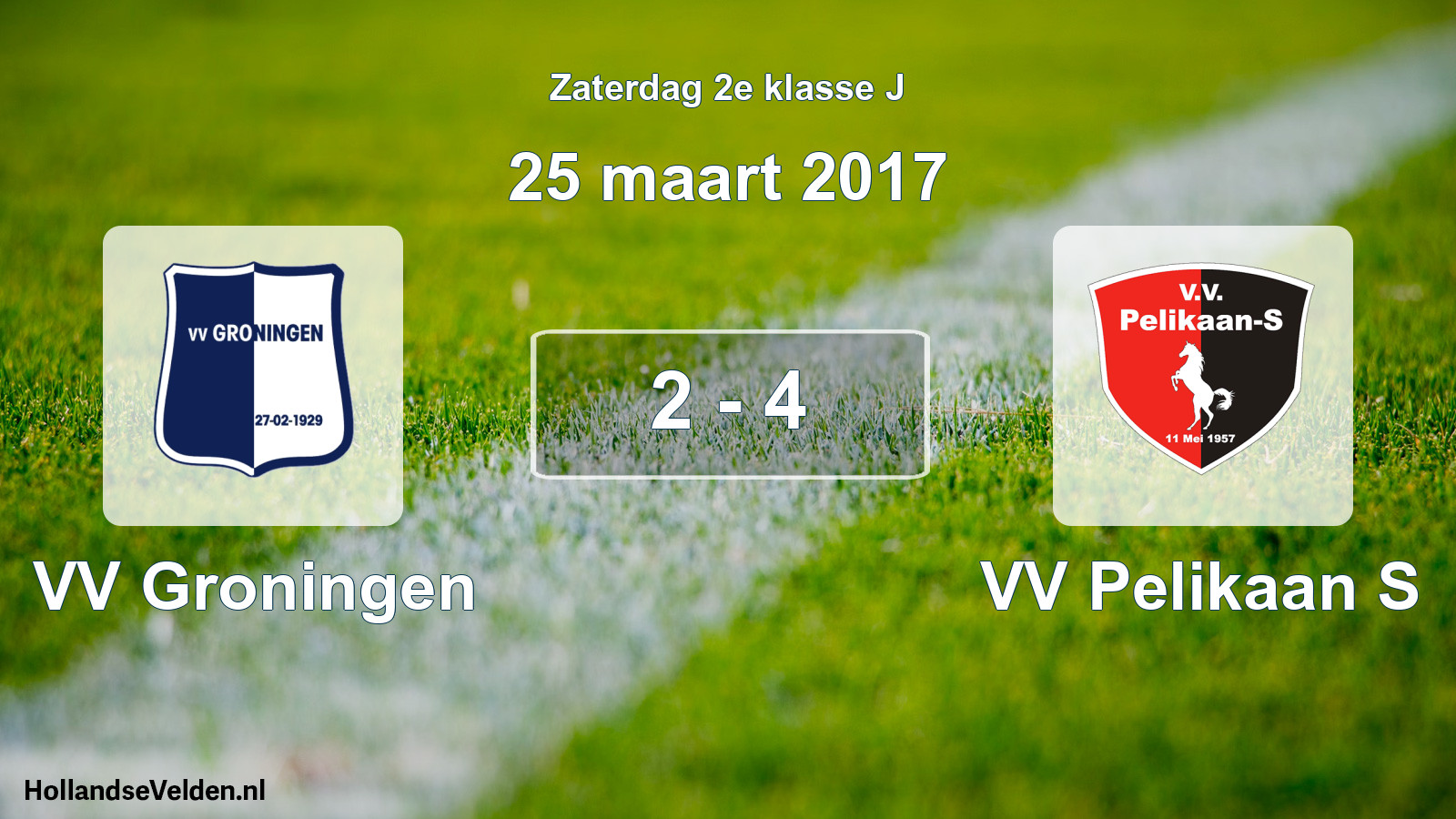 Total number of matches played: VV Groningen - VV Pelikaan S 2 - 4 (25 March 2017)