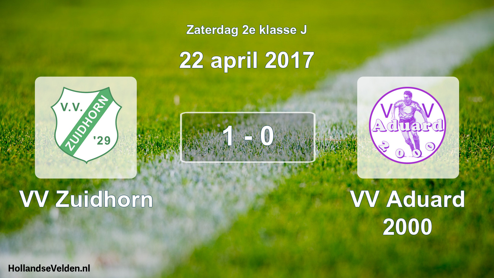 Total number of matches played: VV Zuidhorn - VV Aduard 2000 1 - 0 (22 April 2017)