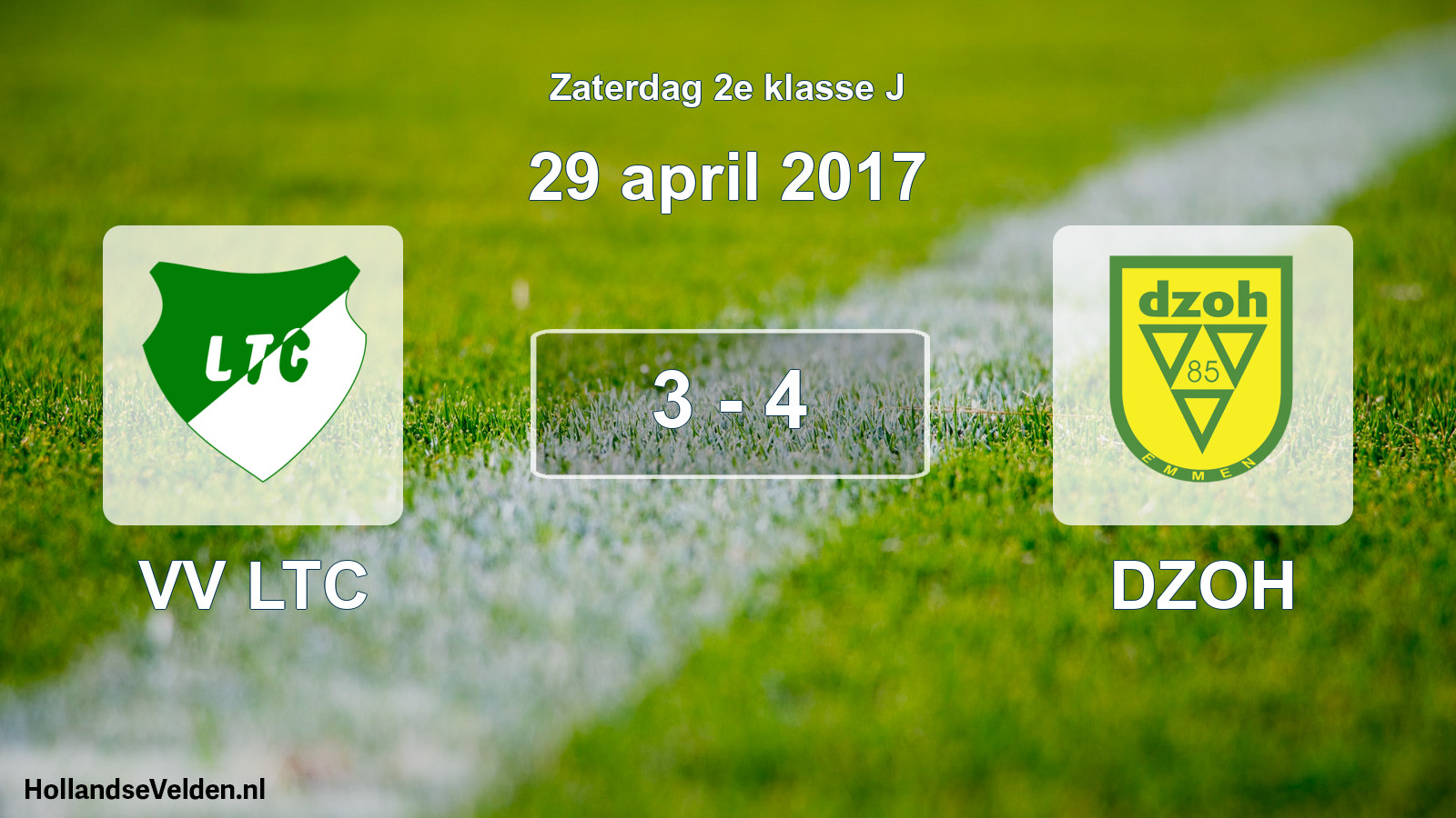 Total number of matches played: VV LTC - DZOH 3 - 4 (29 April 2017)