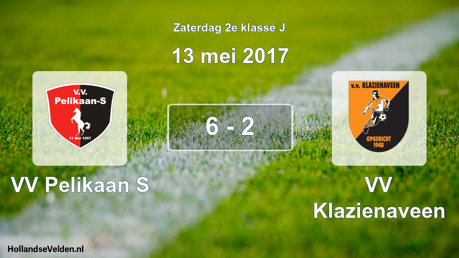 Total number of matches played: VV Pelikaan S - VV Klazienaveen 6 - 2 (13 May 2017)