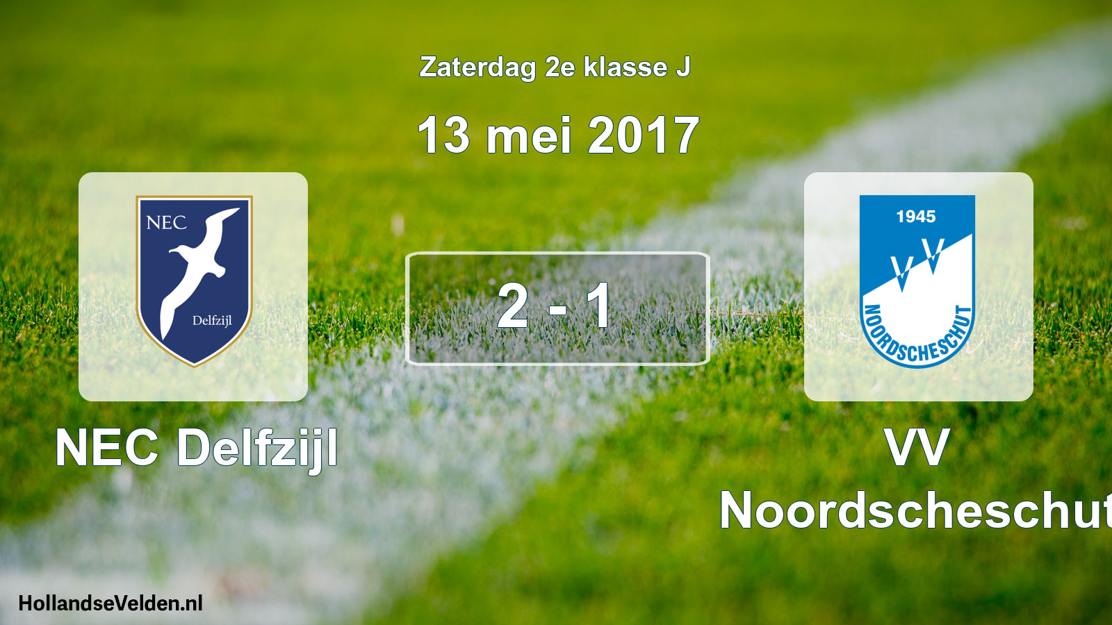 Total number of matches played: NEC Delfzijl - VV Noordscheschut 2 - 1 (13 May 2017)