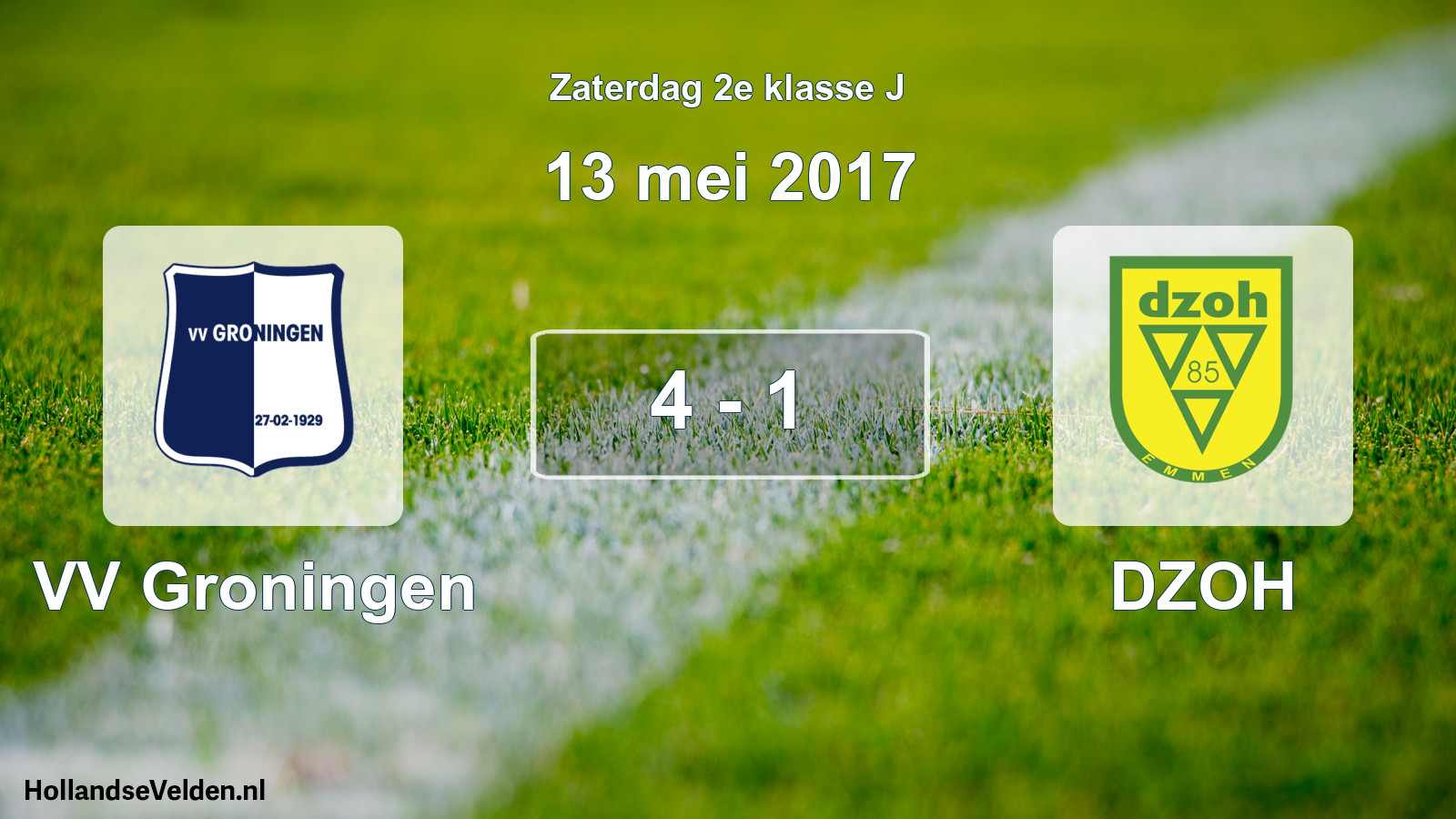 Total number of matches played: VV Groningen - DZOH 4 - 1 (13 May 2017)