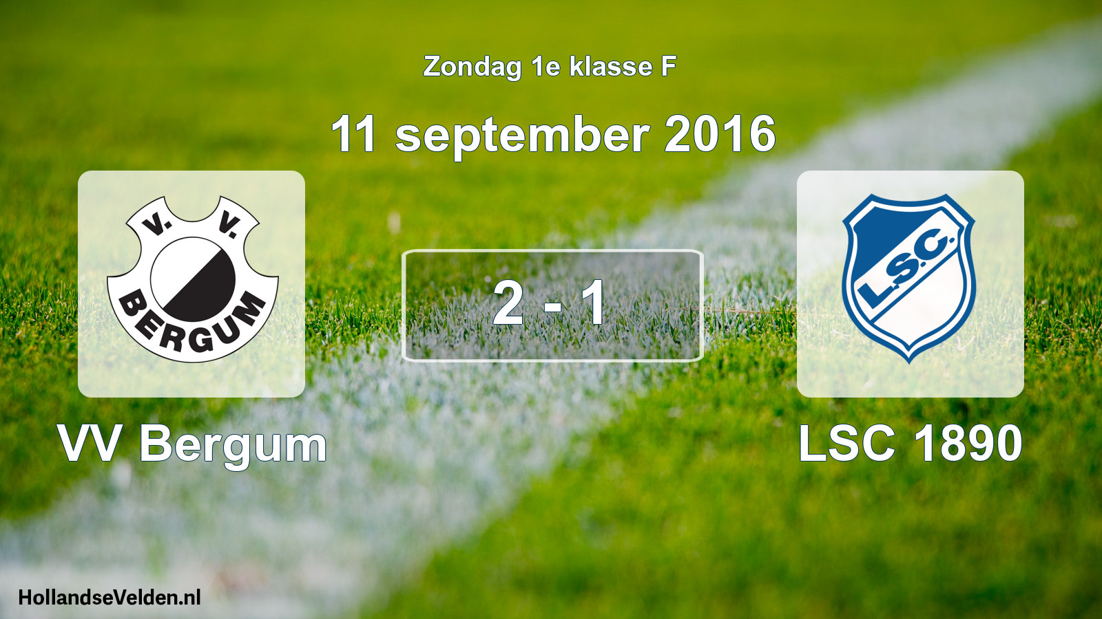 Total number of matches played: VV Bergum - LSC 1890 2 - 1 (11 September 2016)