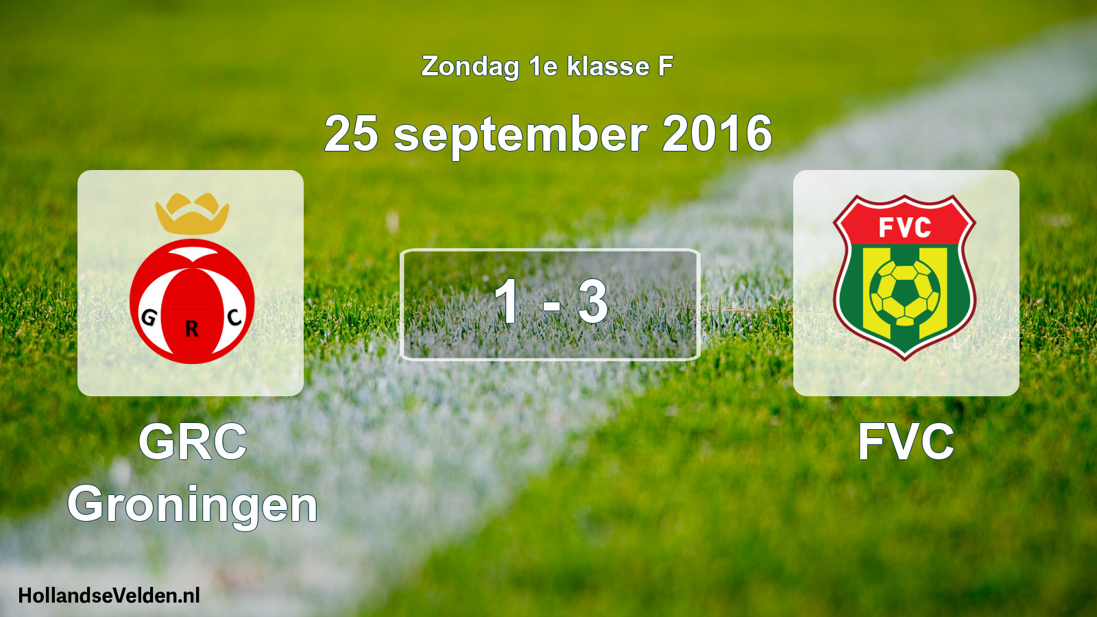 Total number of matches played: GRC Groningen - FVC 1 - 3 (25 September 2016)