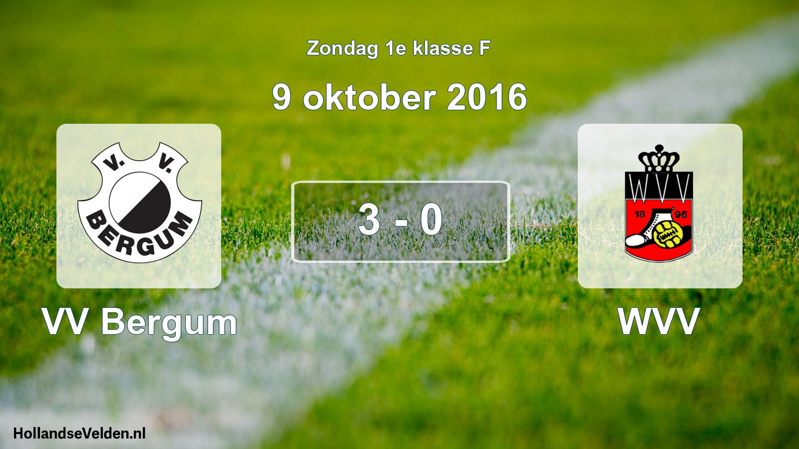 Total number of matches played: VV Bergum - WVV 3 - 0 (9 October 2016)