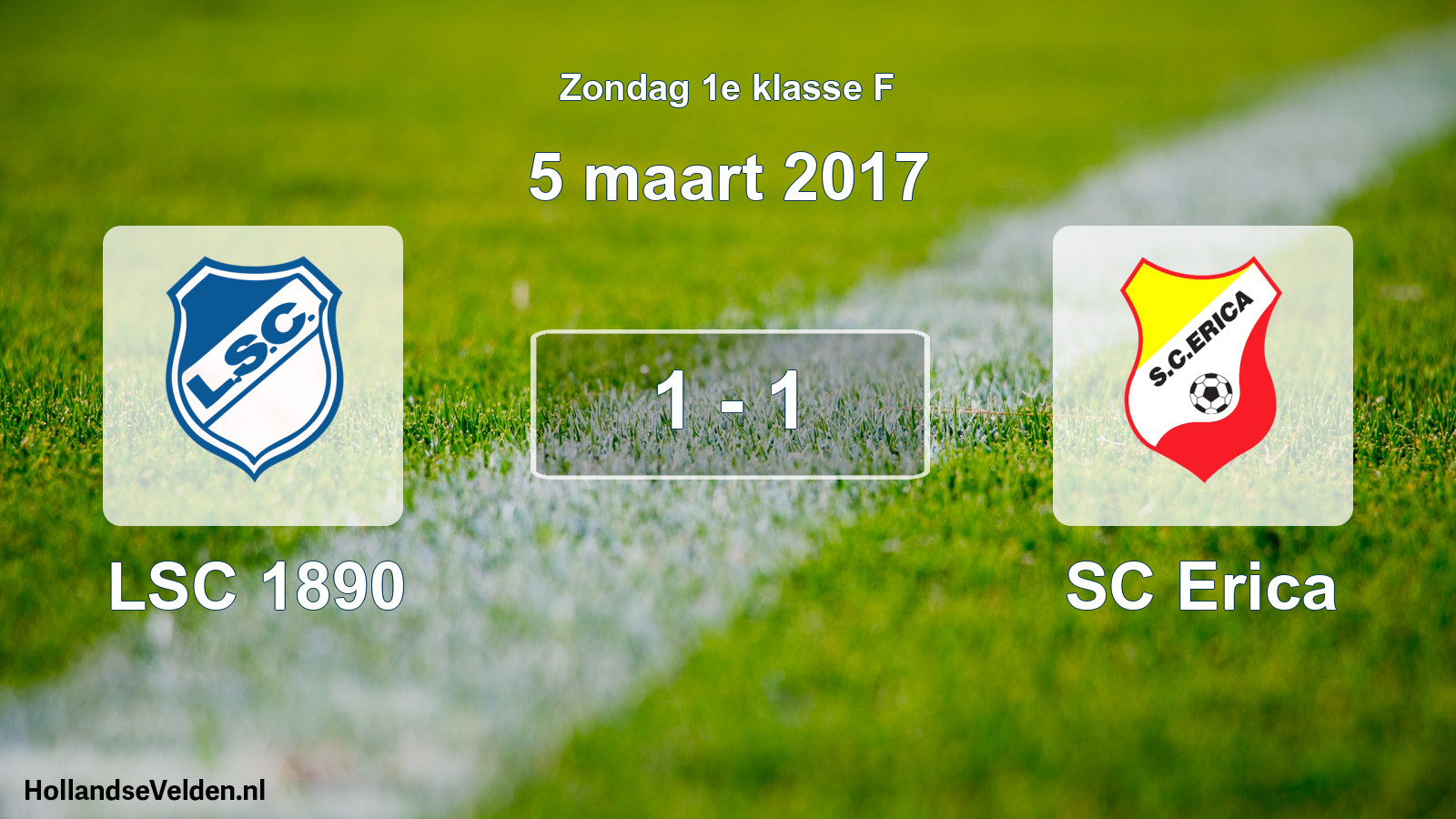 Total number of matches played: LSC 1890 - SC Erica 1 - 1 (5 March 2017)