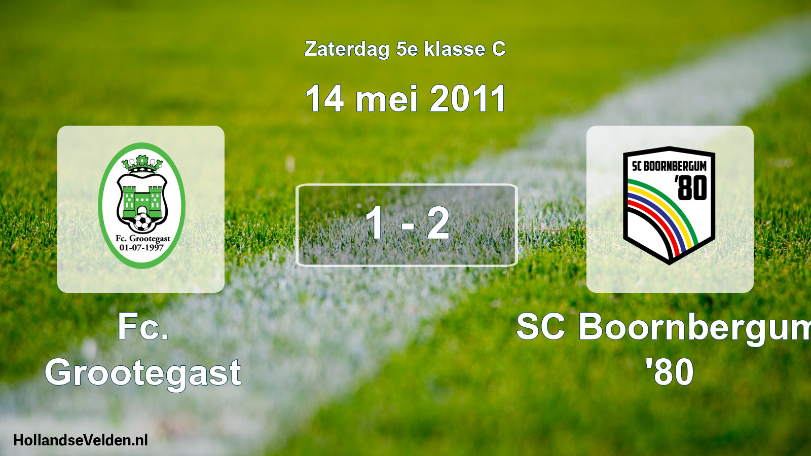 Total number of matches played: Fc. Grootegast - SC Boornbergum '80 1 - 2 (14 May 2011)