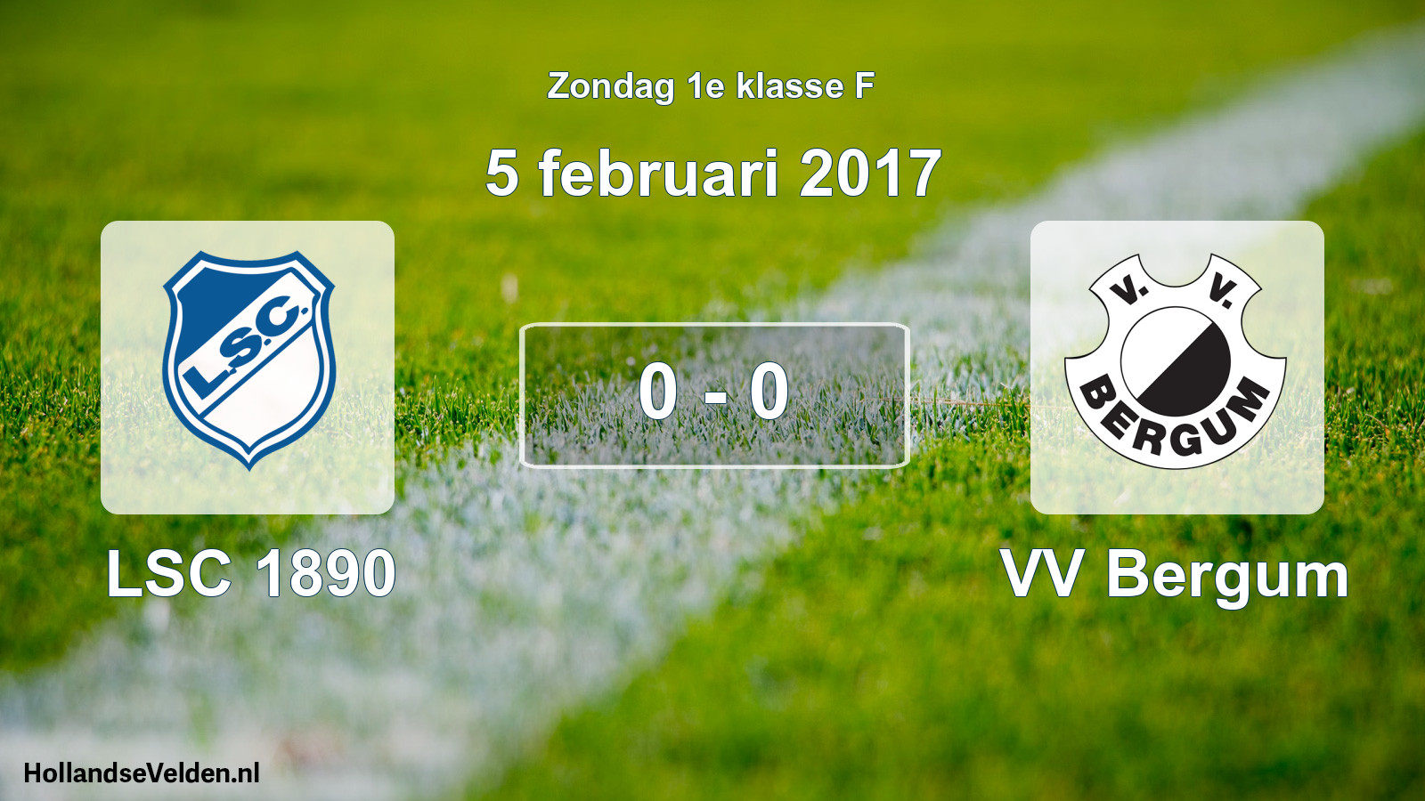 Total number of matches played: LSC 1890 - VV Bergum 0 - 0 (5 February 2017)