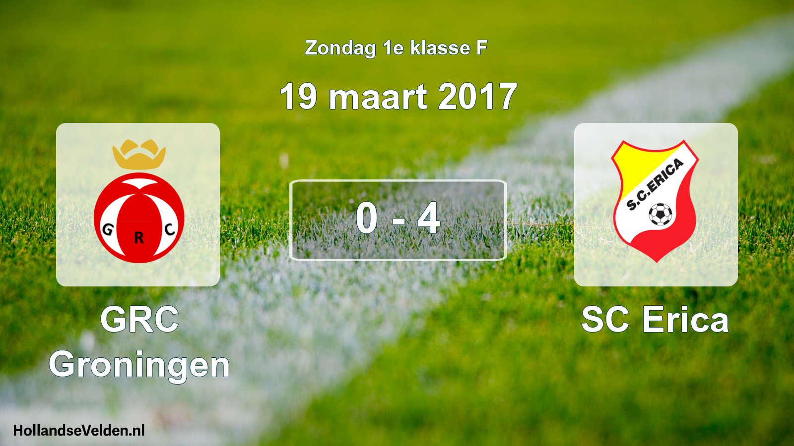 Total number of matches played: GRC Groningen - SC Erica 0 - 4 (19 March 2017)