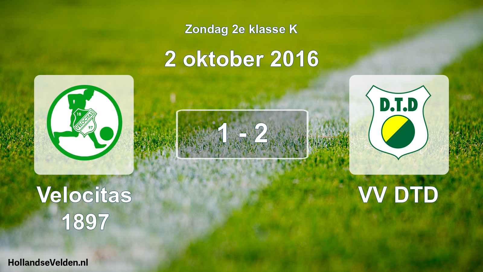 Total number of matches played: Velocitas 1897 - VV DTD 1 - 2 (2 October 2016)
