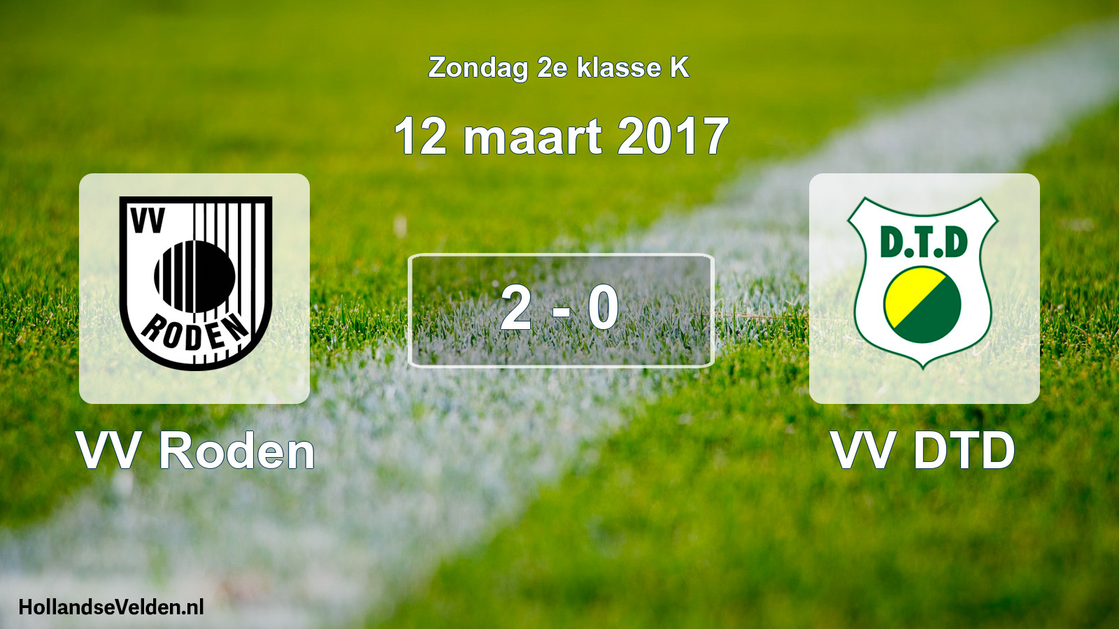 Total number of matches played: VV Roden - VV DTD 2 - 0 (12 March 2017)