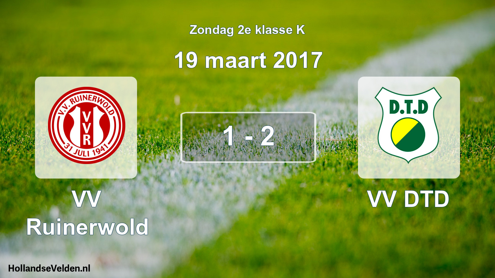 Total number of matches played: VV Ruinerwold - VV DTD 1 - 2 (19 March 2017)