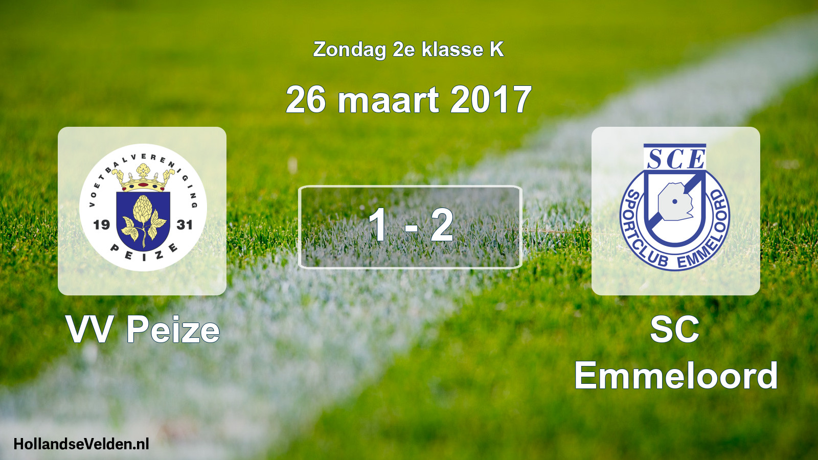Total number of matches played: VV Peize - SC Emmeloord 1 - 2 (26 March 2017)