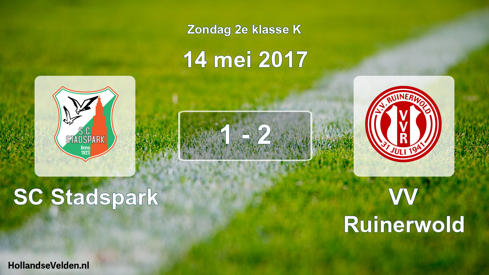 Total number of matches played: SC Stadspark - VV Ruinerwold 1 - 2 (14 May 2017)