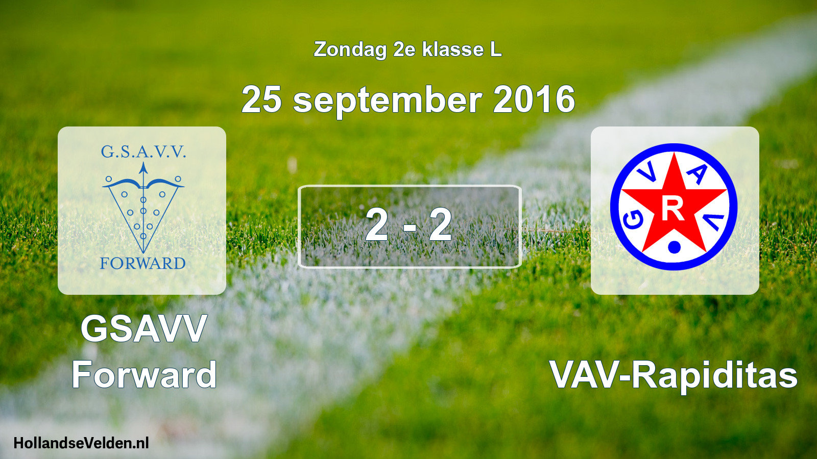 Total number of matches played: GSAVV Forward - GVAV-Rapiditas 2 - 2 (25 September 2016)