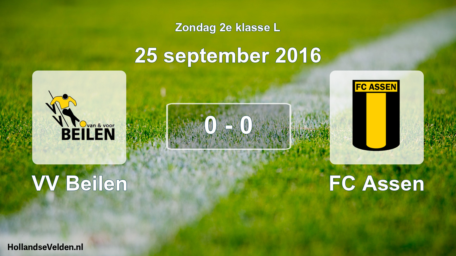 Total number of matches played: VV Beilen - FC Assen 0 - 0 (25 September 2016)