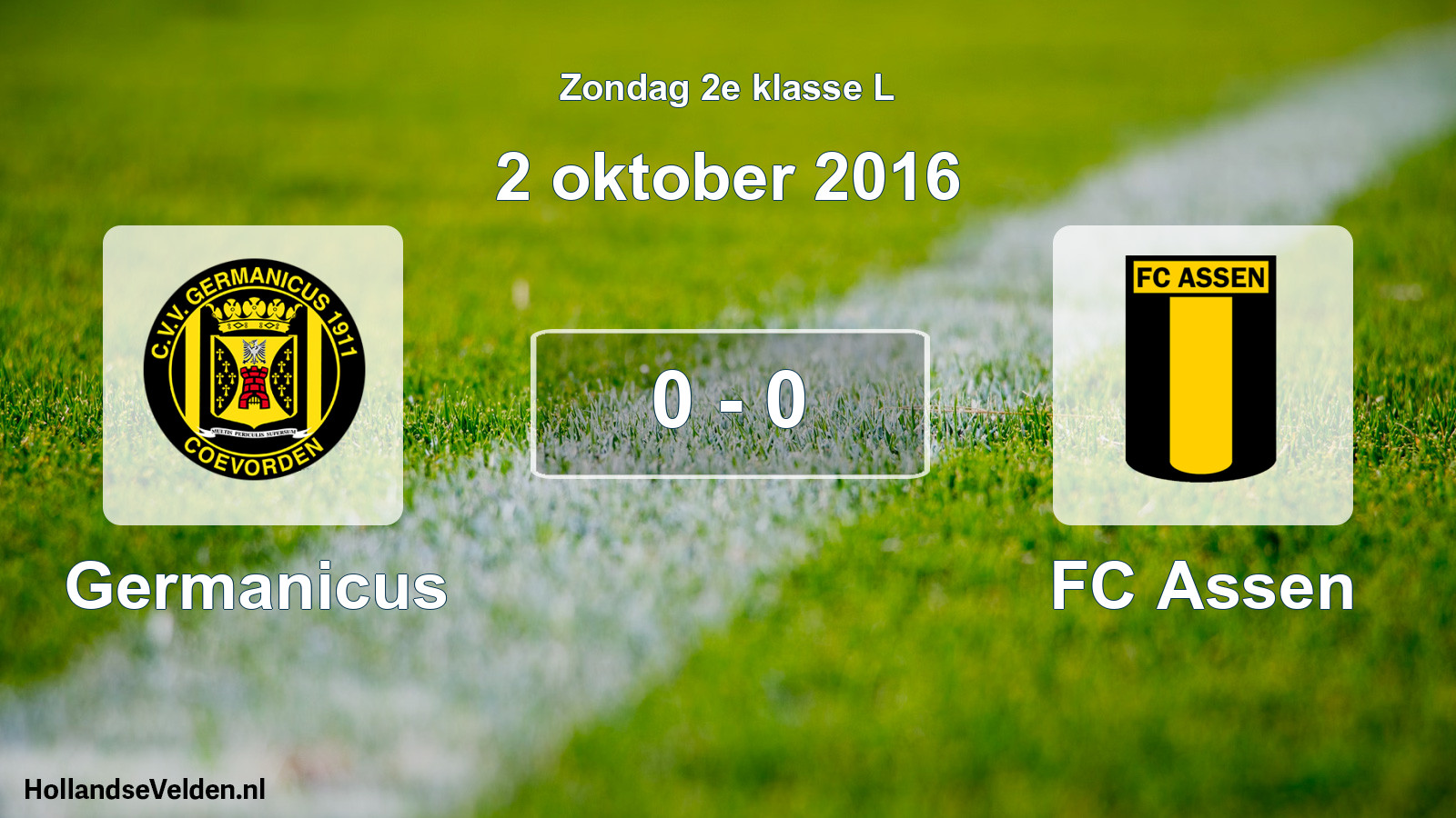 Total number of matches played: Germanicus - FC Assen 0 - 0 (2 October 2016)