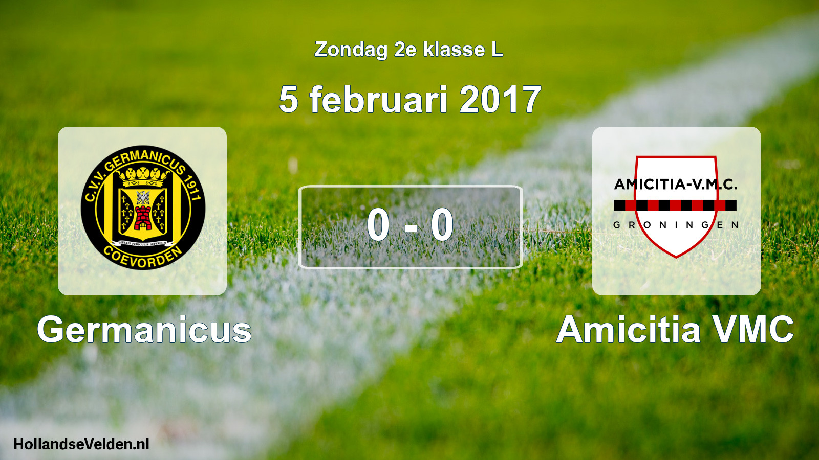 Total number of matches played: Germanicus - Amicitia VMC 0 - 0 (5 February 2017)