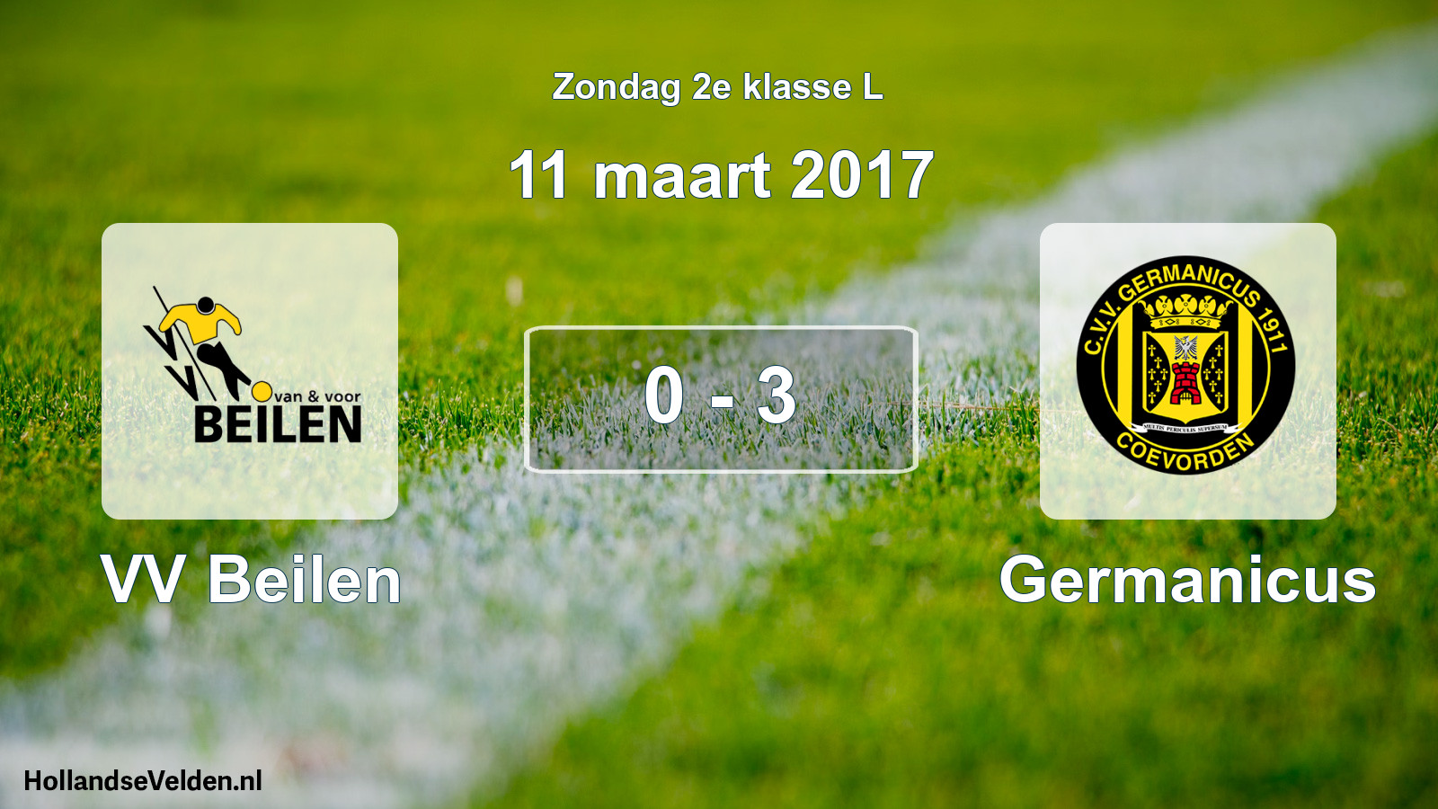 Total number of matches played: VV Beilen - Germanicus 0 - 3 (11 March 2017)