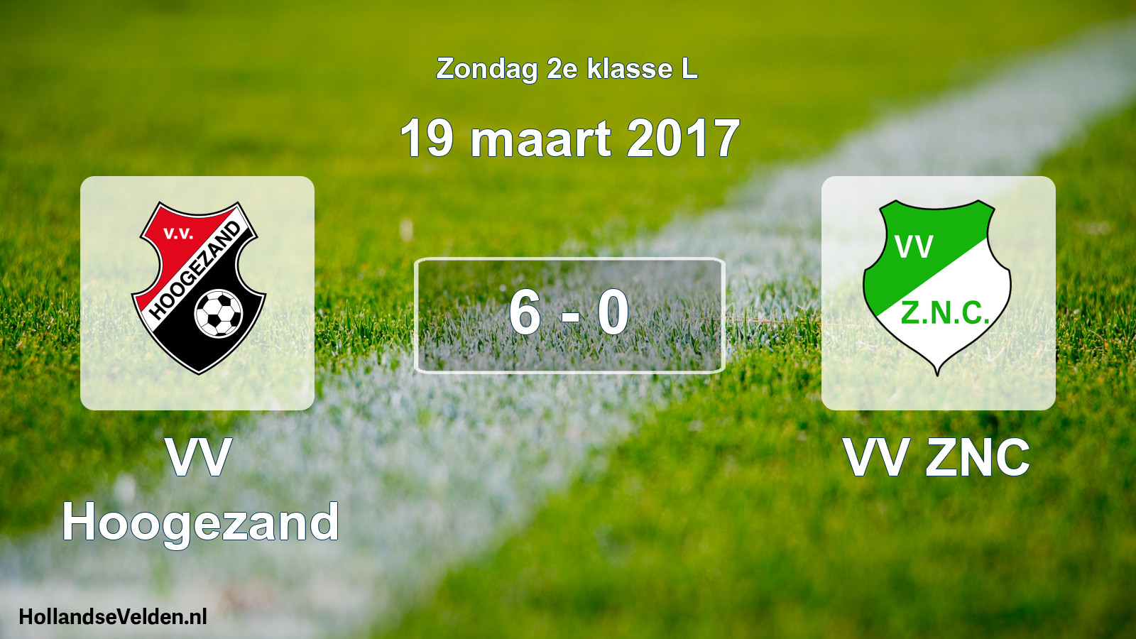 Total number of matches played: VV Hoogezand - VV ZNC 6 - 0 (19 March 2017)