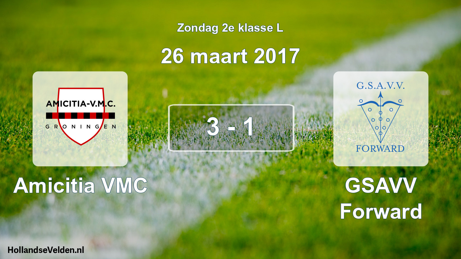 Total number of matches played: Amicitia VMC - GSAVV Forward 3 - 1 (26 March 2017)