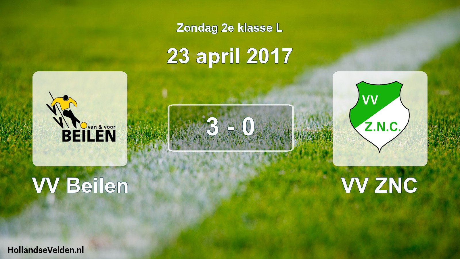 Total number of matches played: VV Beilen - VV ZNC 3 - 0 (23 April 2017)