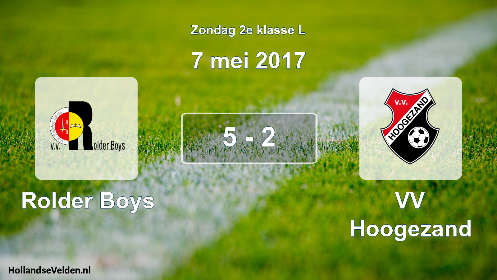 Total number of matches played: Rolder Boys - VV Hoogezand 5 - 2 (7 May 2017)