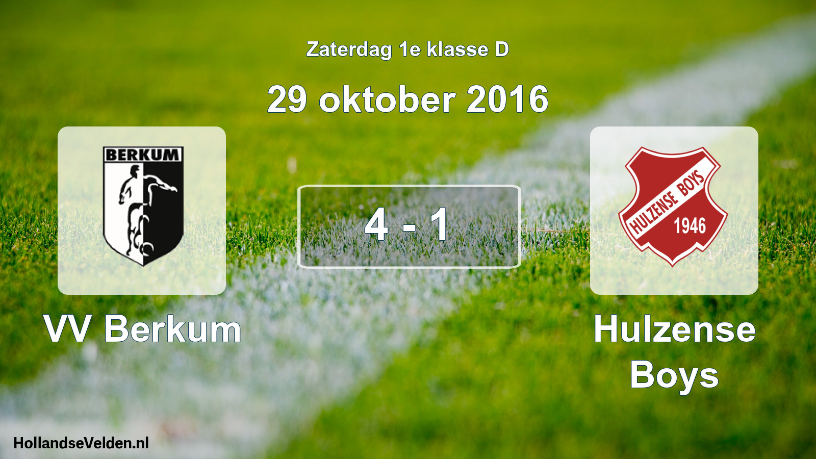 Total number of matches played: VV Berkum - Hulzense Boys 4 - 1 (29 October 2016)