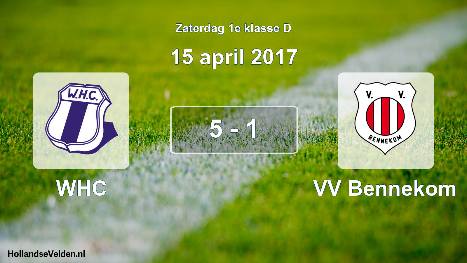 Total number of matches played: WHC - VV Bennekom 5 - 1 (15 April 2017)