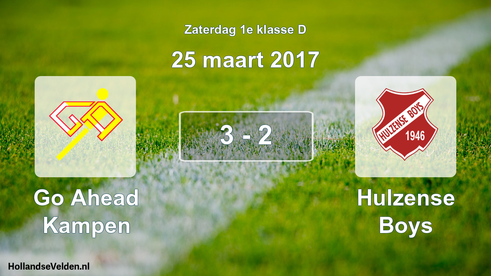 Total number of matches played: Go Ahead Kampen - Hulzense Boys 3 - 2 (25 March 2017)