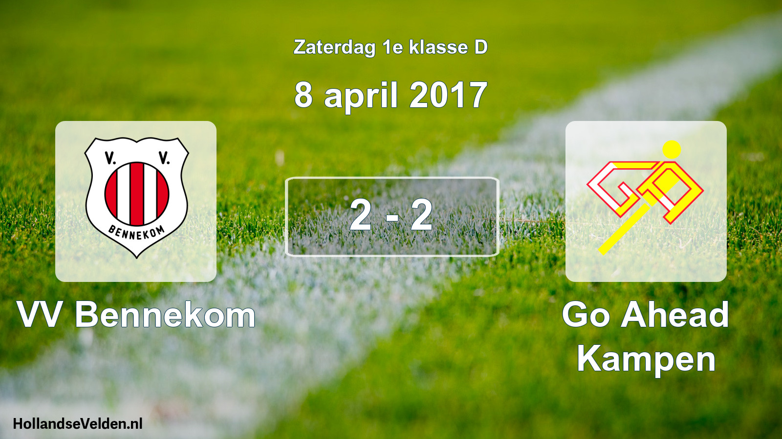 Total number of matches played: VV Bennekom - Go Ahead Kampen 2 - 2 (8 April 2017)