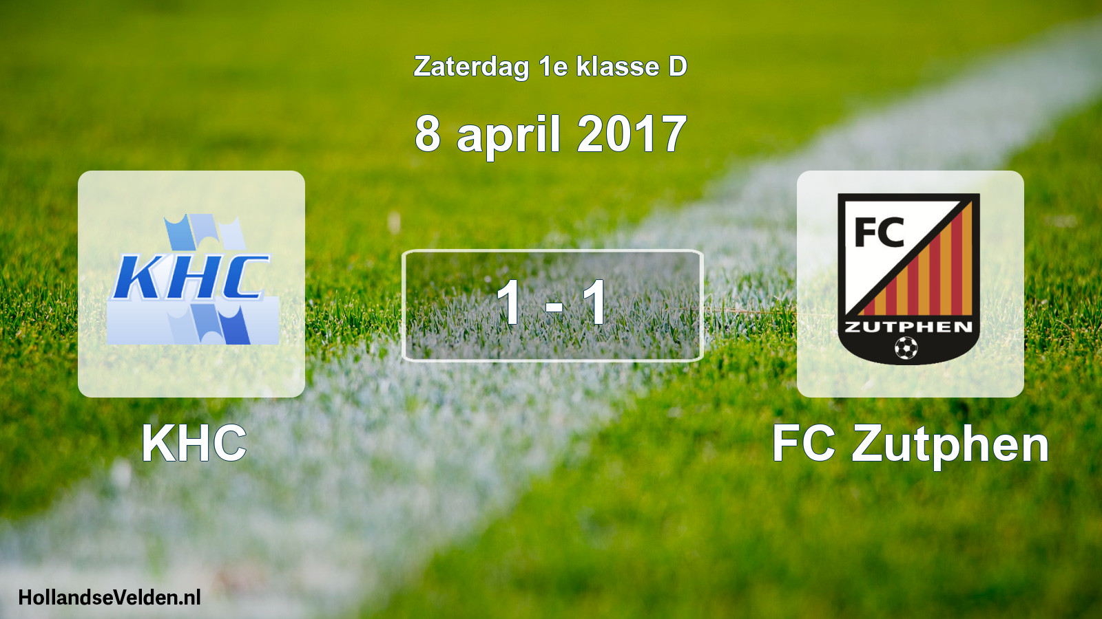 Total number of matches played: KHC - FC Zutphen 1 - 1 (8 April 2017)