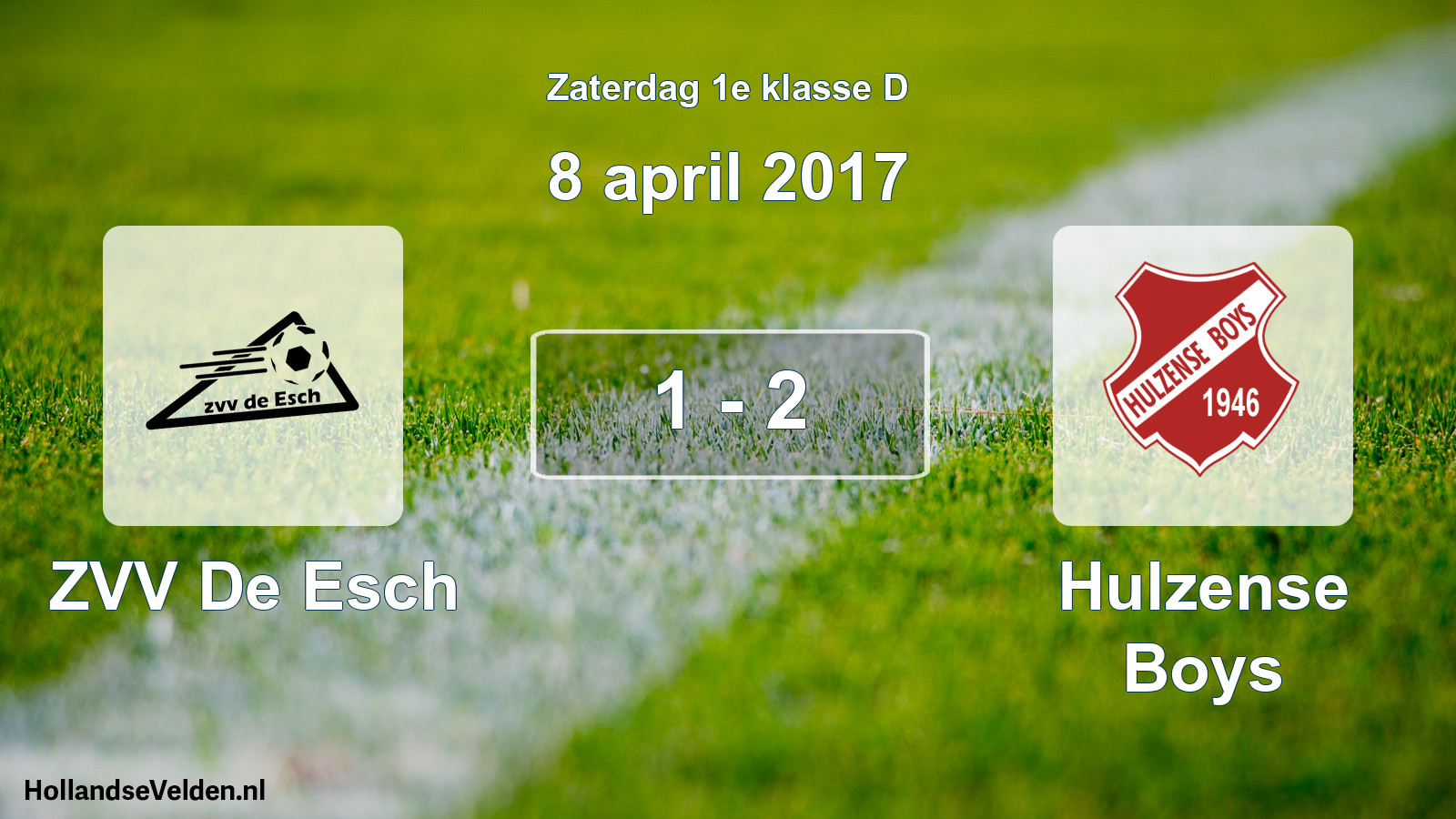 Total number of matches played: ZVV De Esch - Hulzense Boys 1 - 2 (8 April 2017)