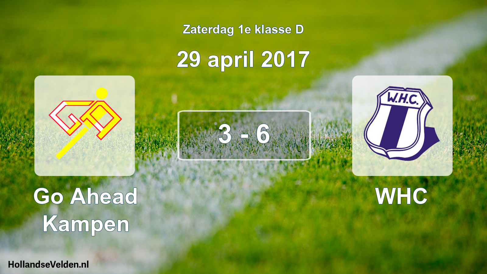 Total number of matches played: Go Ahead Kampen - WHC 3 - 6 (29 April 2017)