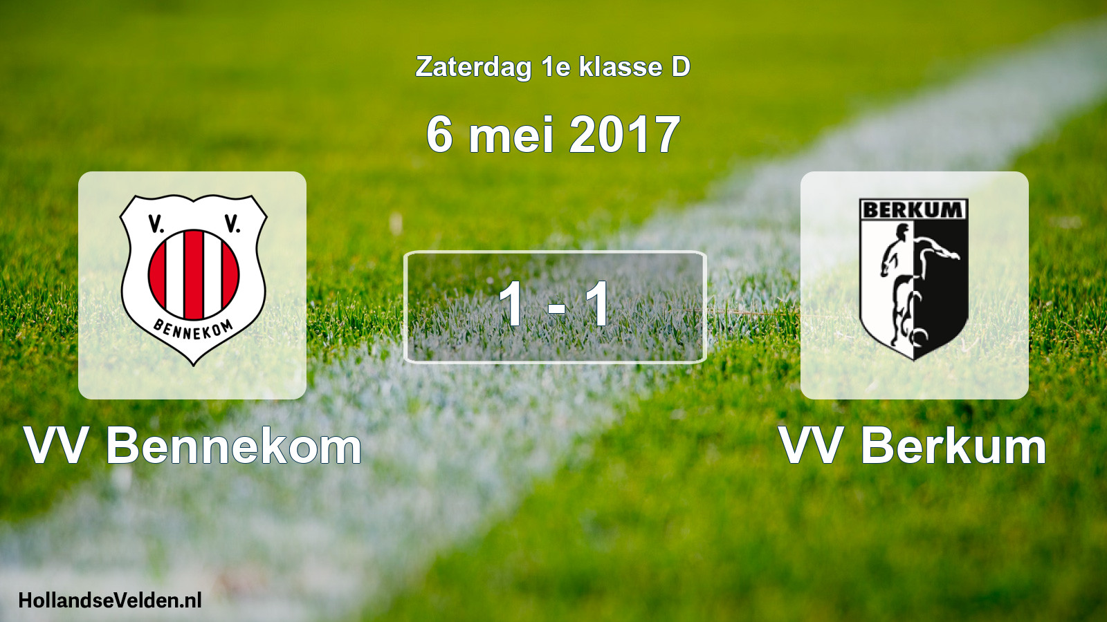 Total number of matches played: VV Bennekom - VV Berkum 1 - 1 (6 May 2017)