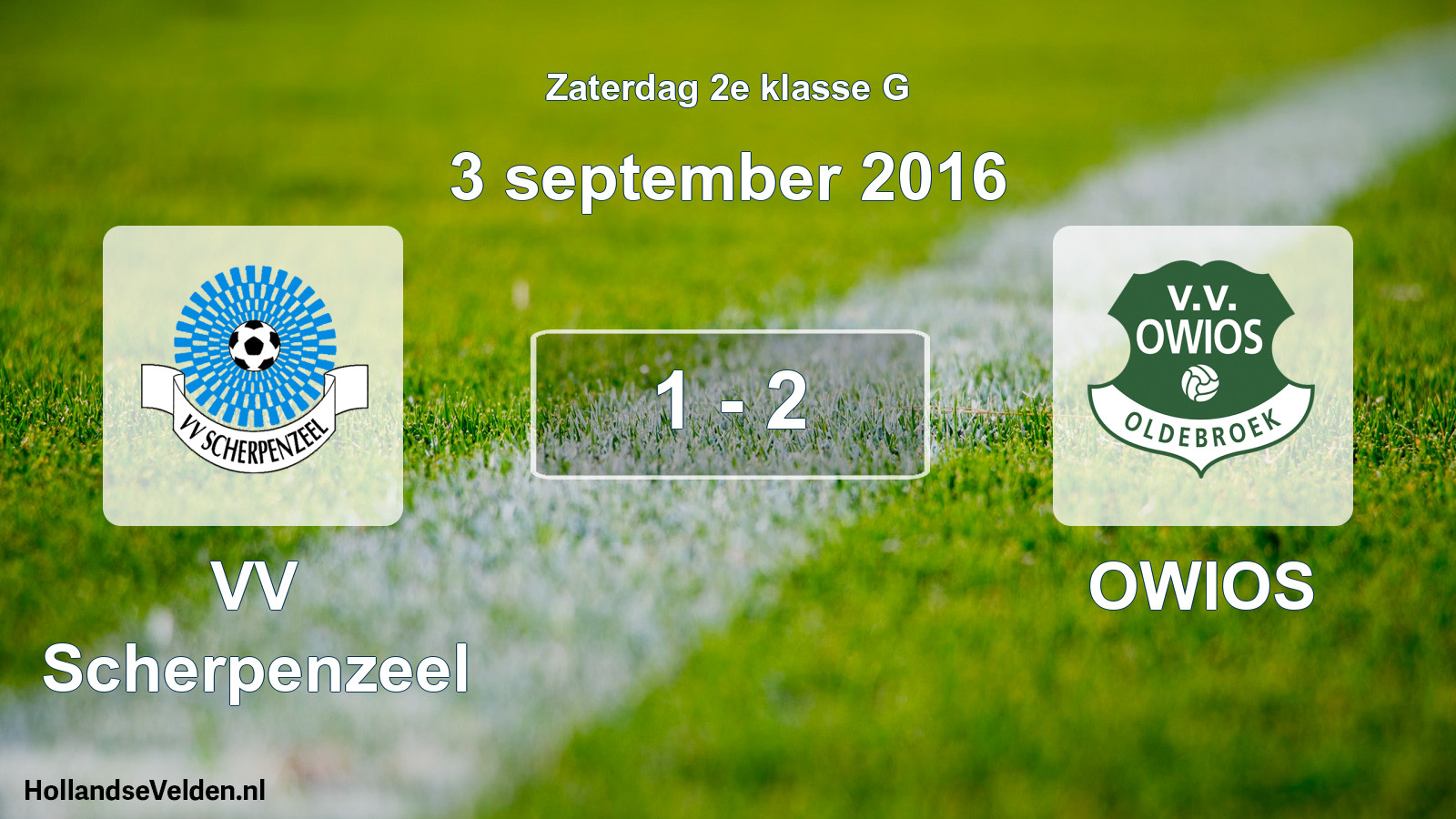 Total number of matches played: VV Scherpenzeel - OWIOS 1 - 2 (3 September 2016)