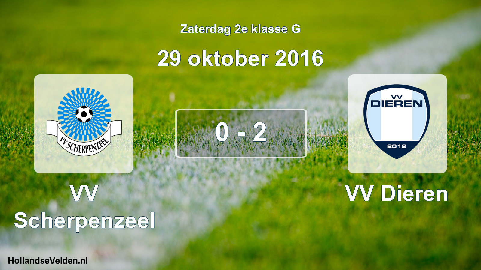 Total number of matches played: VV Scherpenzeel - VV Dieren 0 - 2 (29 October 2016)