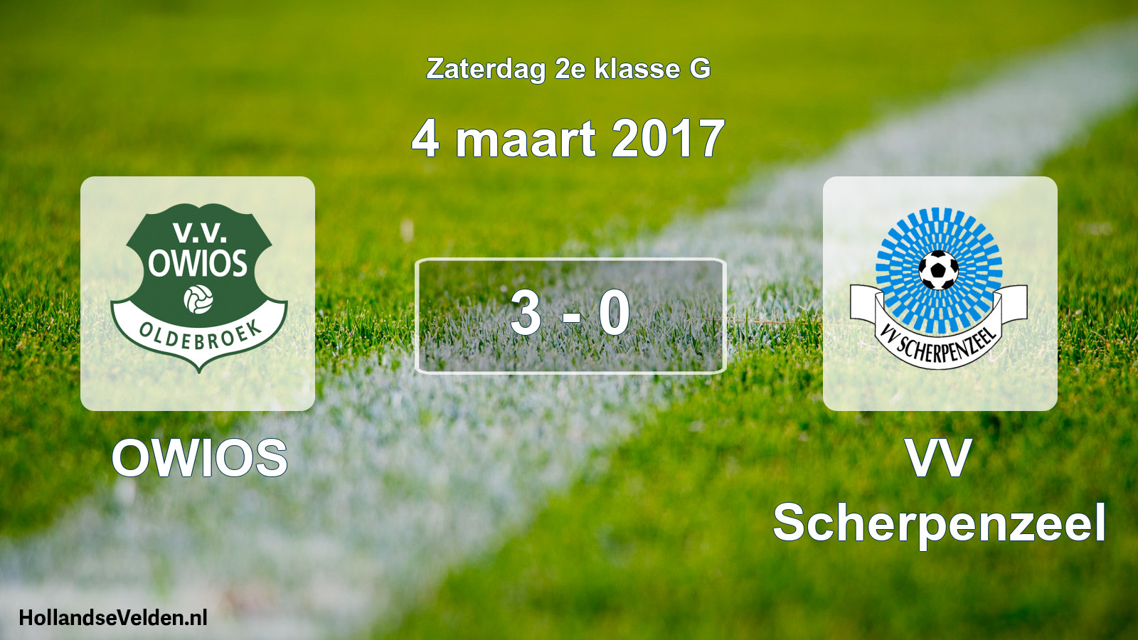 Total number of matches played: OWIOS - VV Scherpenzeel 3 - 0 (4 March 2017)