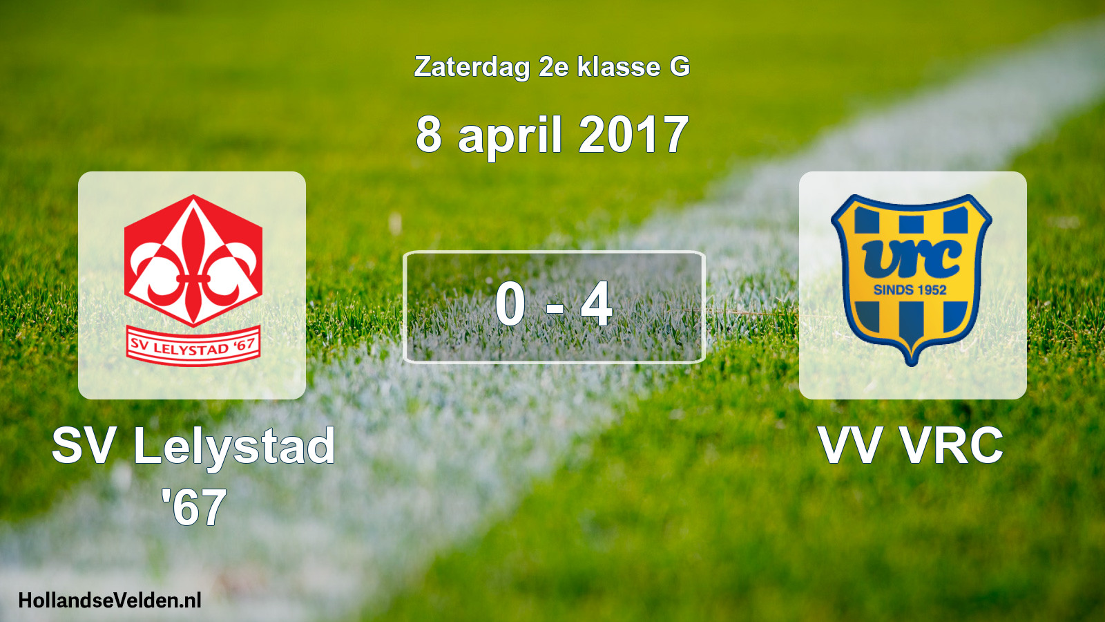 Total number of matches played: SV Lelystad '67 - VV VRC 0 - 4 (8 April 2017)
