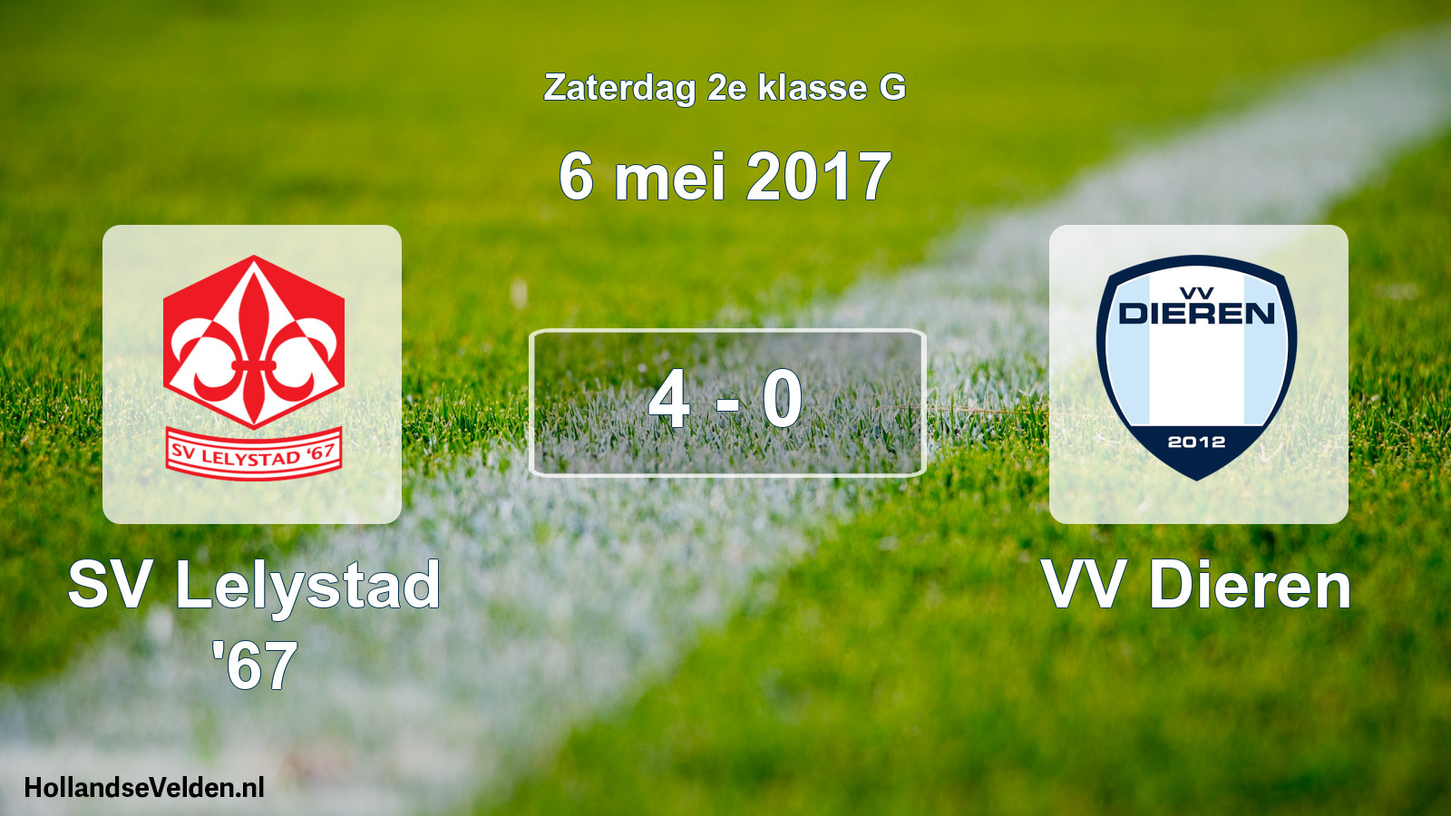 Total number of matches played: SV Lelystad '67 - VV Dieren 4 - 0 (6 May 2017)